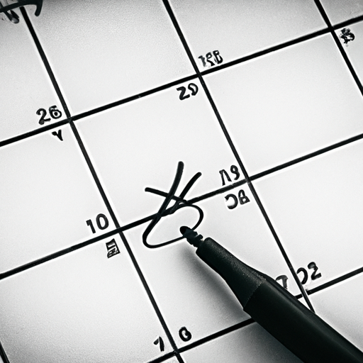 A calendar with dates crossed off signifying a count of days in a journey