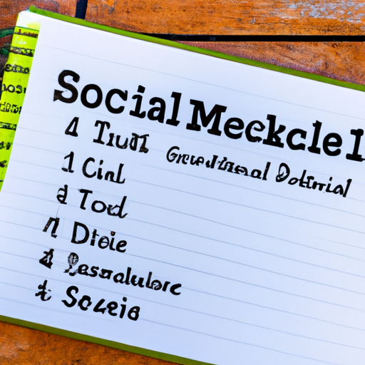 A notepad with a checklist including items like deactivate social media schedule thinking time and engage in hobbies