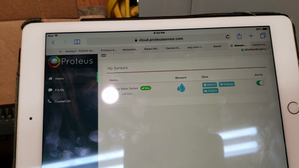 Proteus aquo wifi water detector with alerts 1