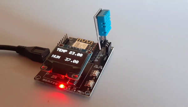 Esp8266 weather station kit with sensors & oled display fully installed