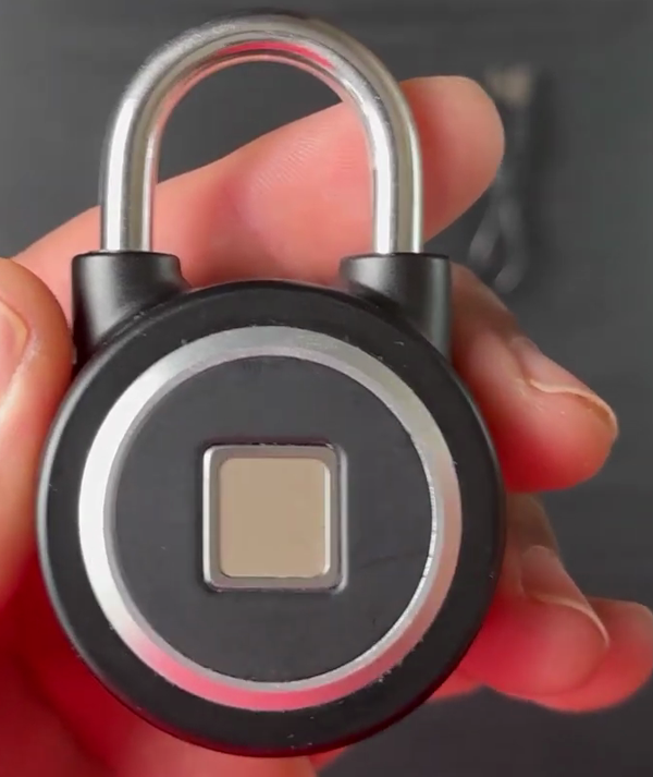 Megafeis smart fingerprint bluetooth padlock water resistant black unpacked