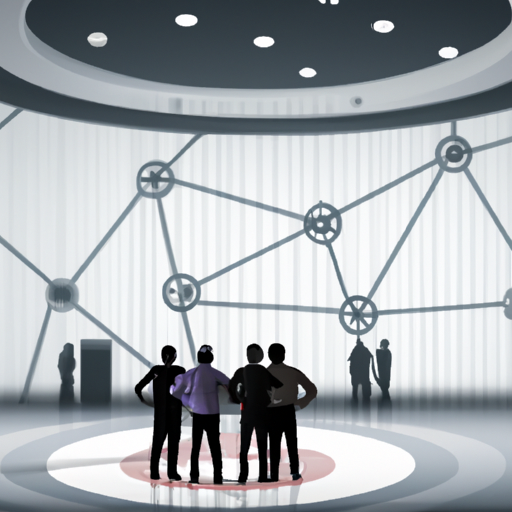 Hub placed indoors with a graphical representation of signal extending to outbuildings