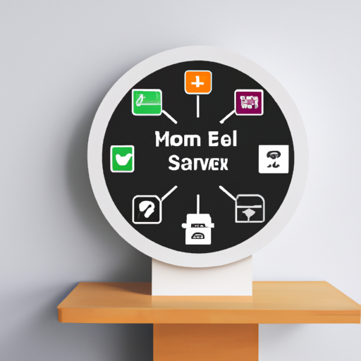 Smart home hub displaying compatibility icons for various platforms