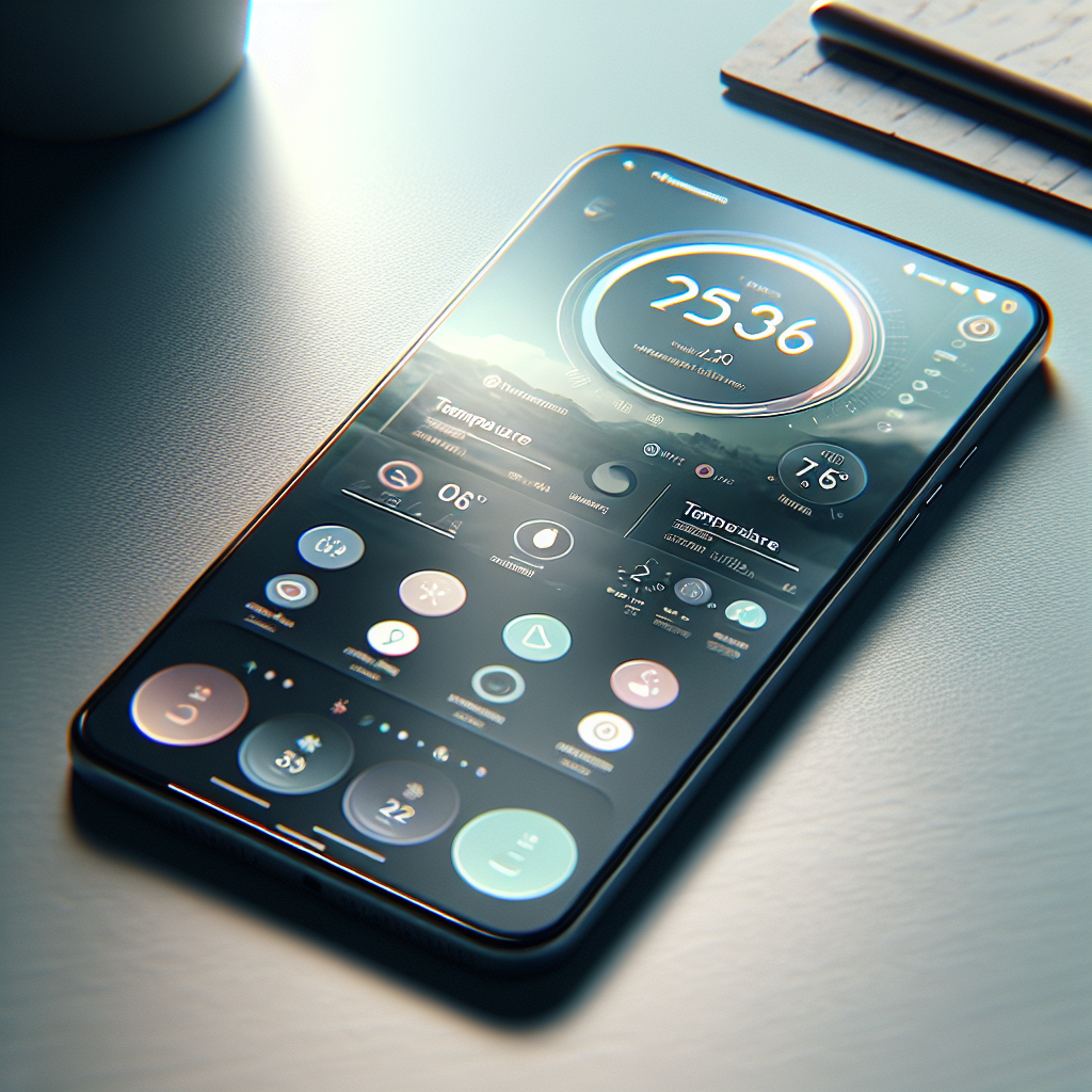 Smartphone displaying the thermometers app notifications
